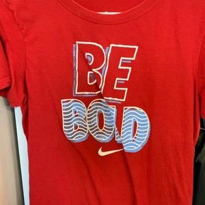 red nike shirt